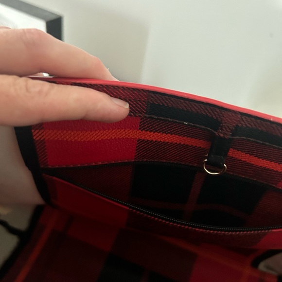 Red Plaid Kate spade purse - Picture 4 of 4